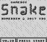 SnakeYvar (Homebrew) — Title screen